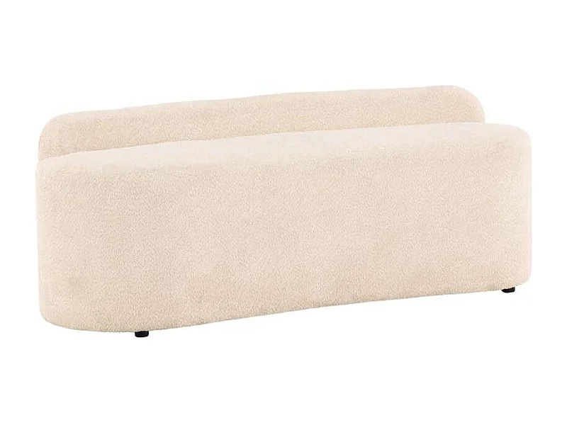 Canapé 2 Places Bouclette "Pocatello" 160cm Blanc