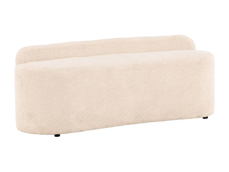 Canapé 2 Places Bouclette "Pocatello" 160cm Blanc