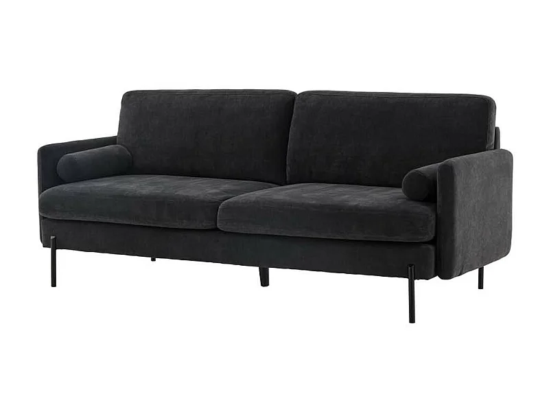 Antibes Sofa 3 Personen Velour dunkelgrau.