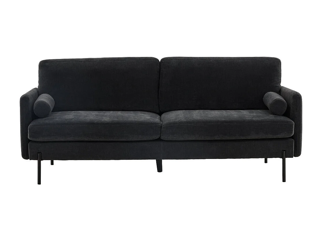 Antibes bank 3 persoons velours donkergrijs.