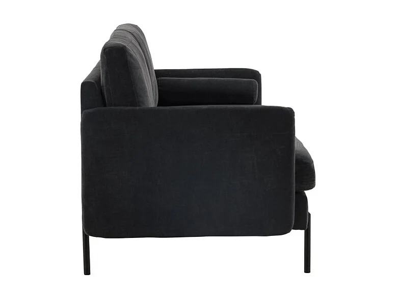 Antibes bank 3 persoons velours donkergrijs.