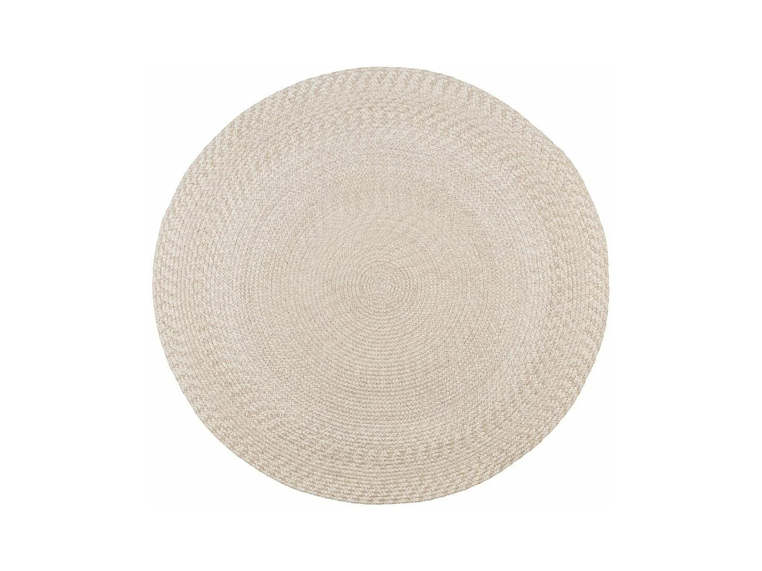 Menorca Teppich Ø120cm für draußen sandfarben.