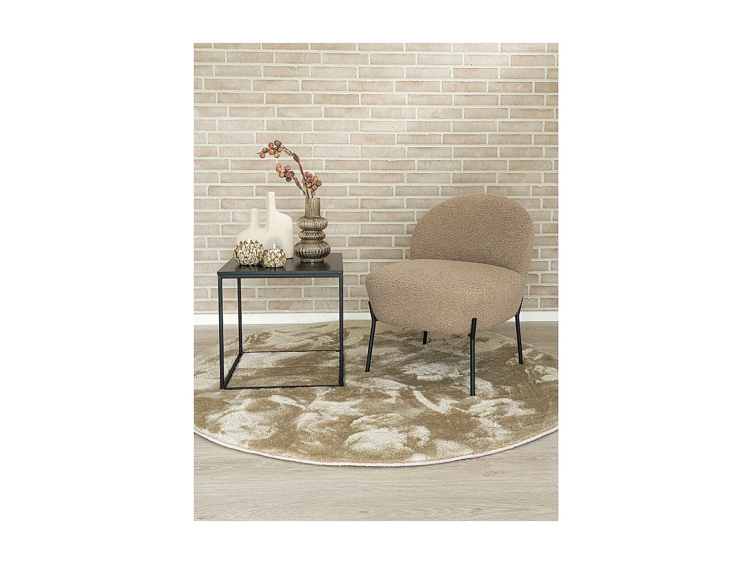 Miami Tapis Ø160 cm, sable.