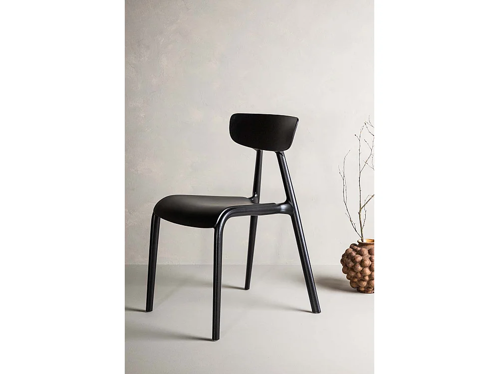 Ursholmen chaise de salle à manger plastique noir