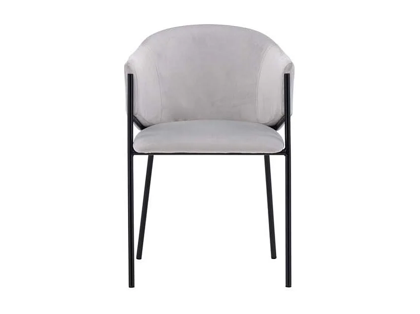 Evelina chaise de salle à manger avec accoudoirs gris