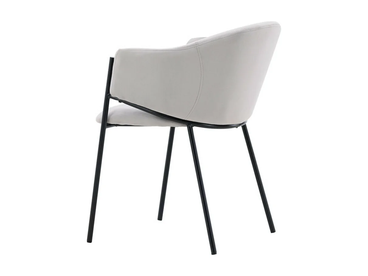 Evelina chaise de salle à manger avec accoudoirs gris