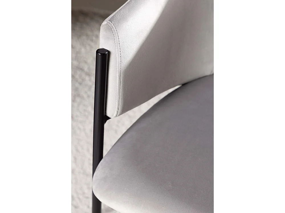 Evelina chaise de salle à manger avec accoudoirs gris