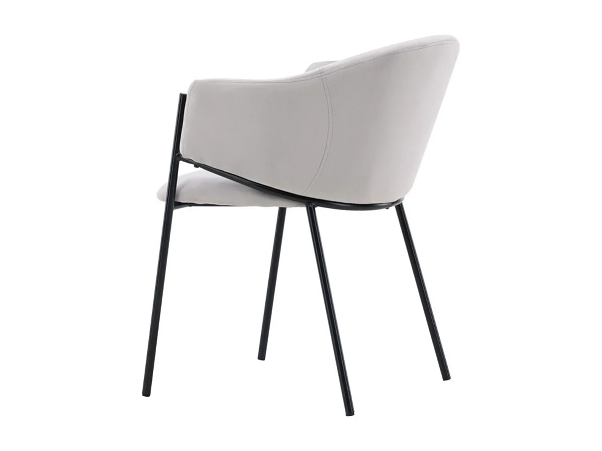 Evelina chaise de salle à manger avec accoudoirs gris