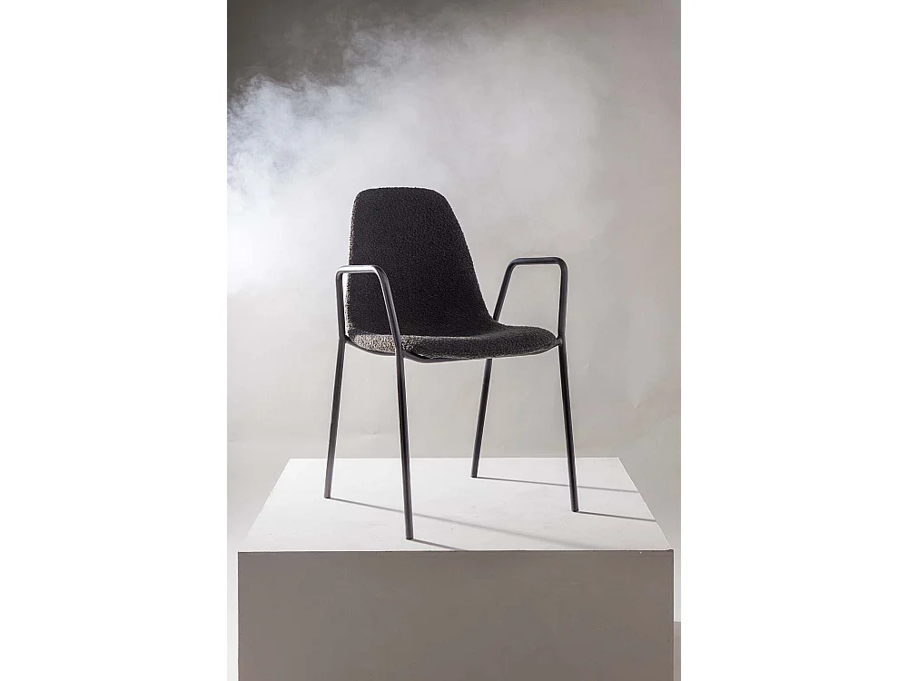 Klädesholmen chaise de salle à manger avec accoudoirs noir