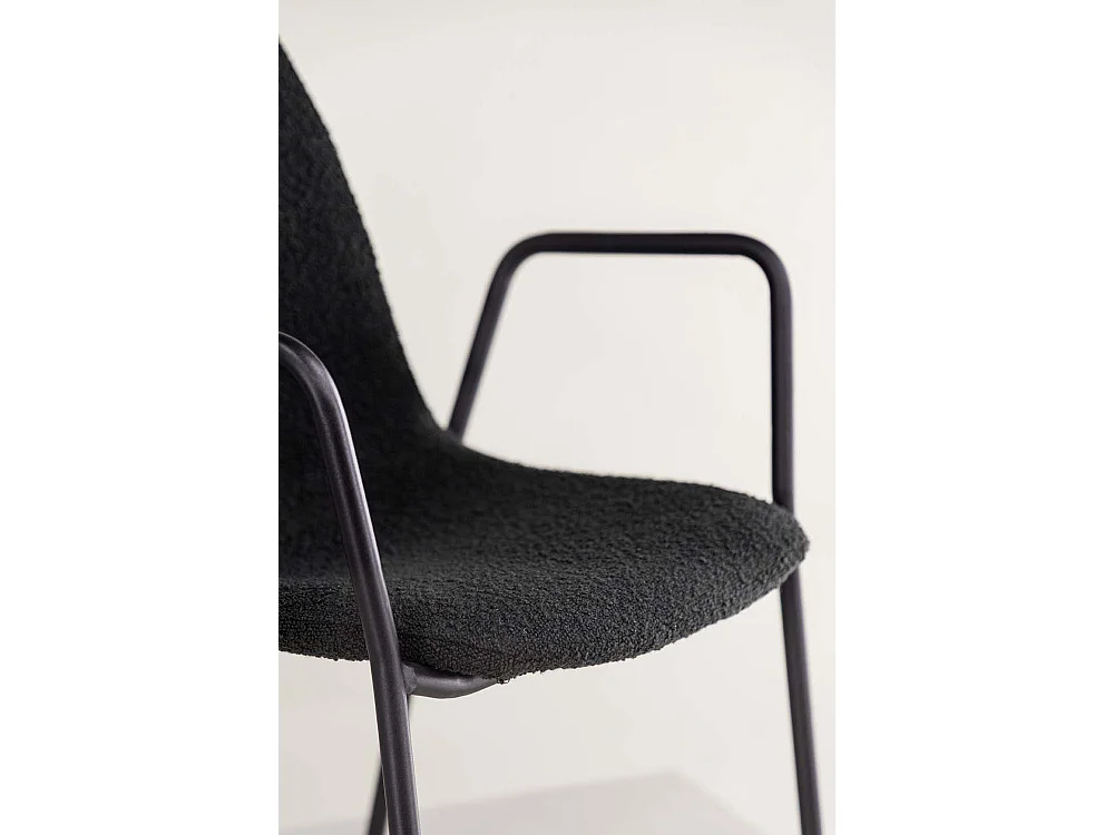 Klädesholmen chaise de salle à manger avec accoudoirs noir
