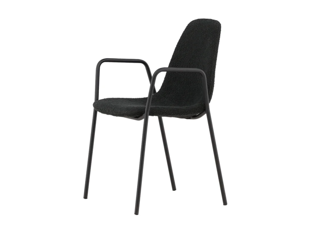 Klädesholmen chaise de salle à manger avec accoudoirs noir