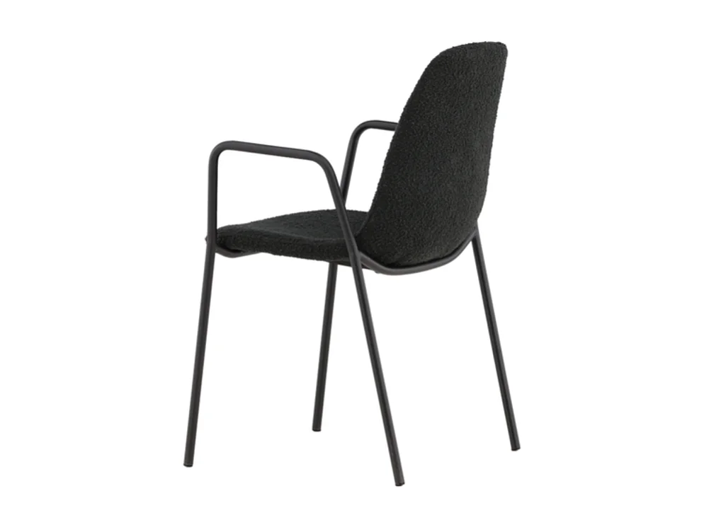 Klädesholmen chaise de salle à manger avec accoudoirs noir