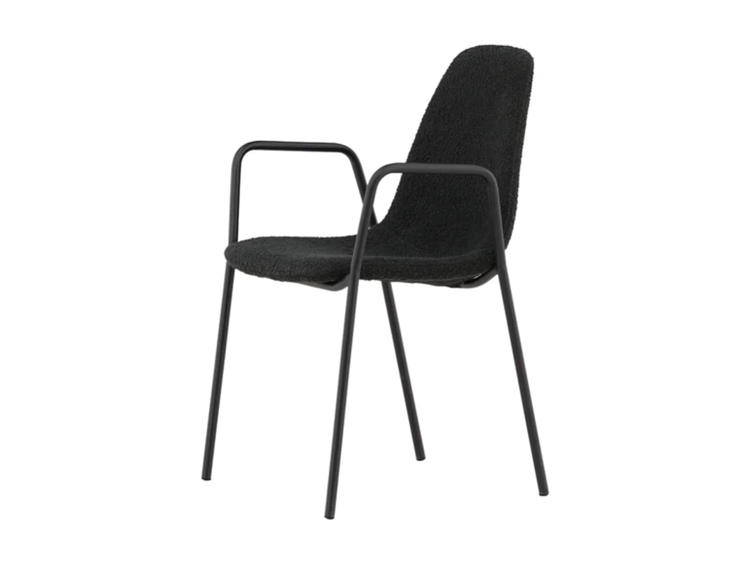 Klädesholmen chaise de salle à manger avec accoudoirs noir