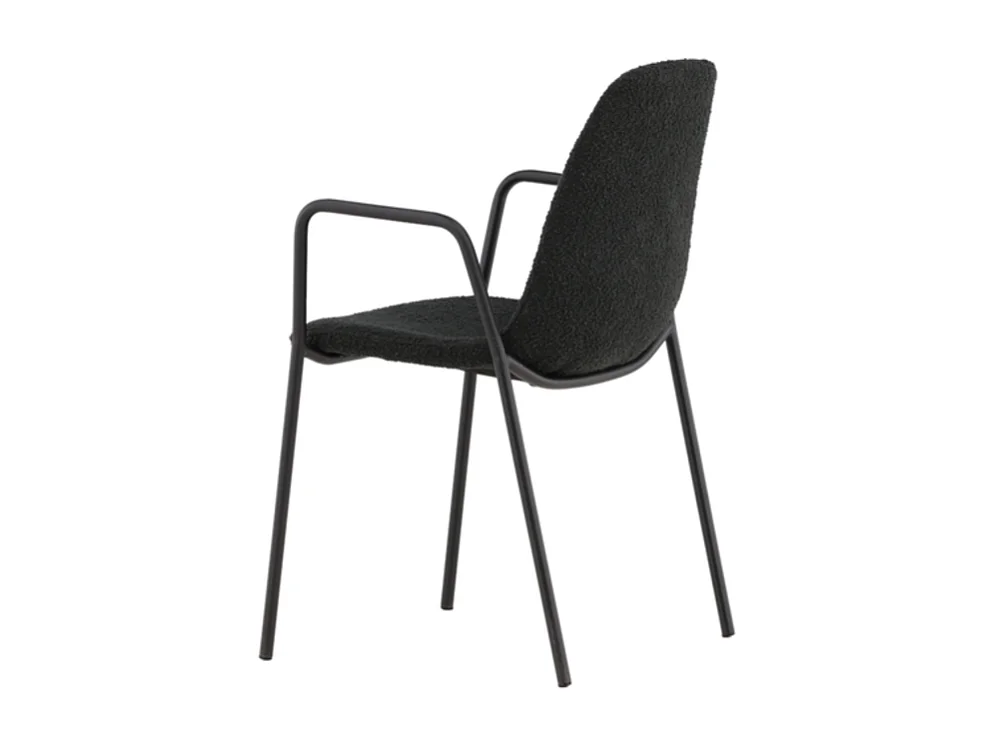Klädesholmen chaise de salle à manger avec accoudoirs noir