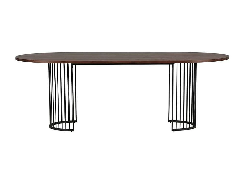 Table à Manger Ovale "Hamneskär" 220cm Noyer