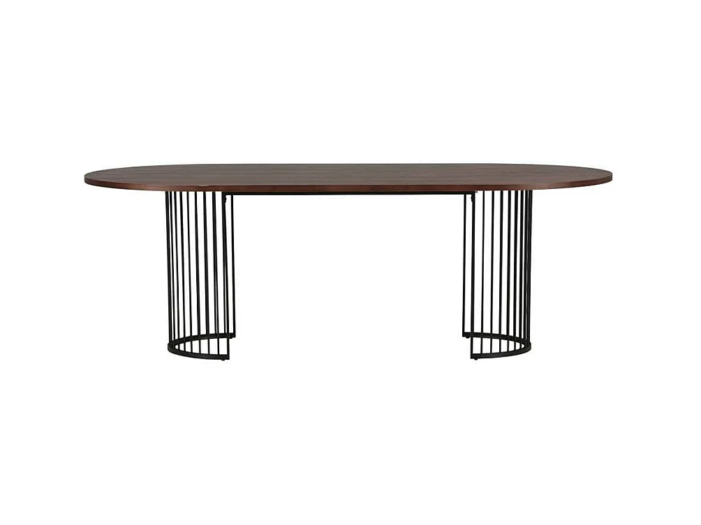 Table à Manger Ovale "Hamneskär" 220cm Noyer
