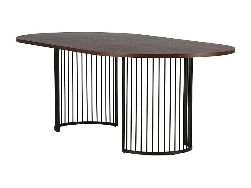 Table à Manger Ovale "Hamneskär" 220cm Noyer