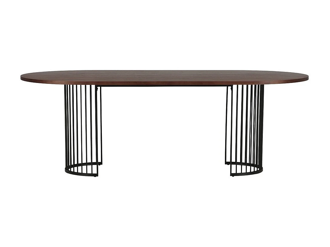 Table à Manger Ovale "Hamneskär" 220cm Noyer