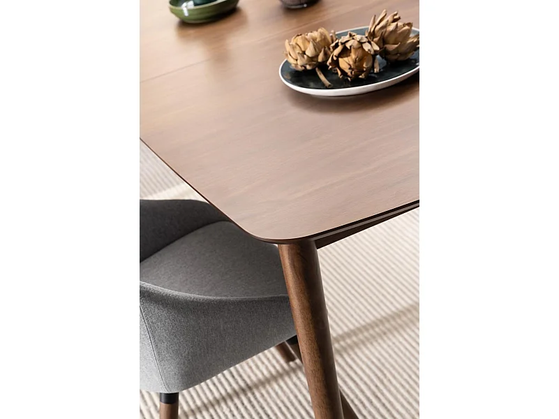 TIVOLI - Table repas extensible Noyer 180/219 cm
