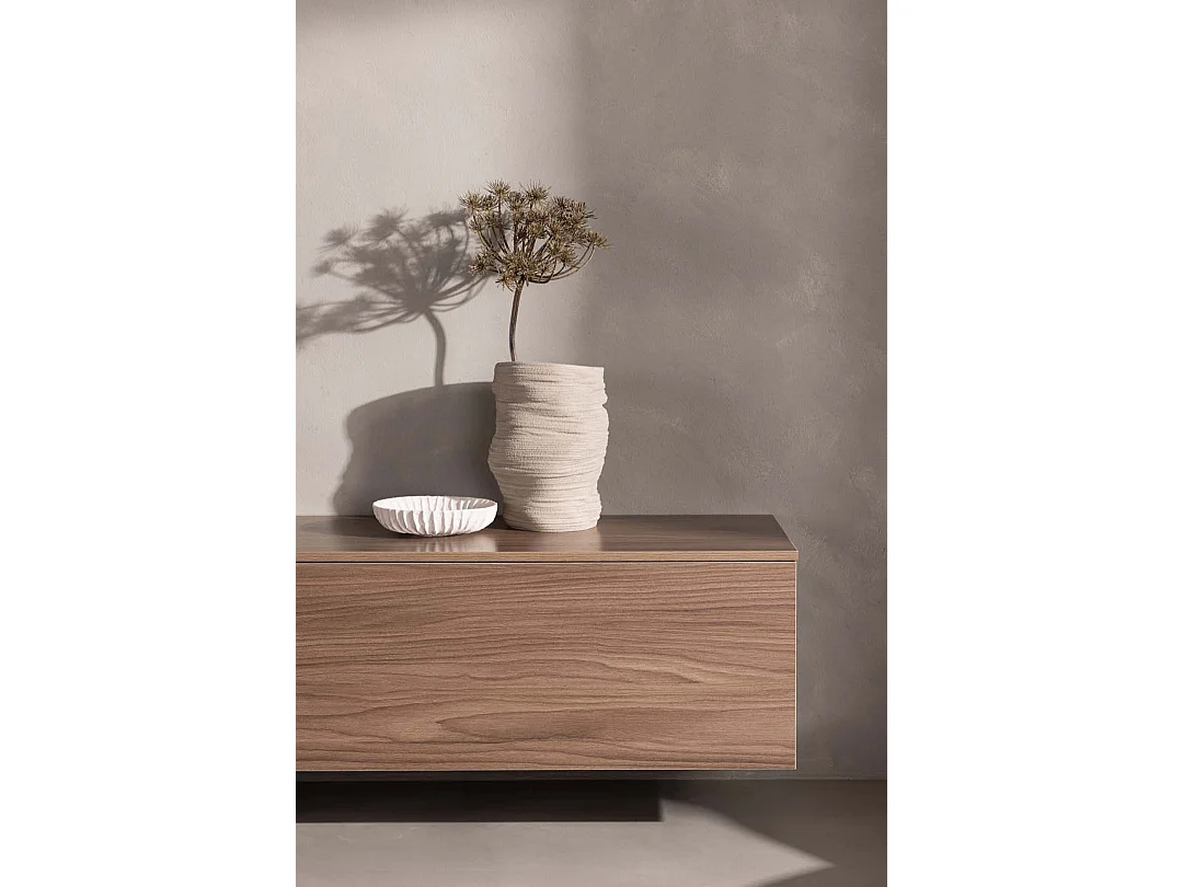 Meuble TV en Bois "Frihamn" 160cm Noyer