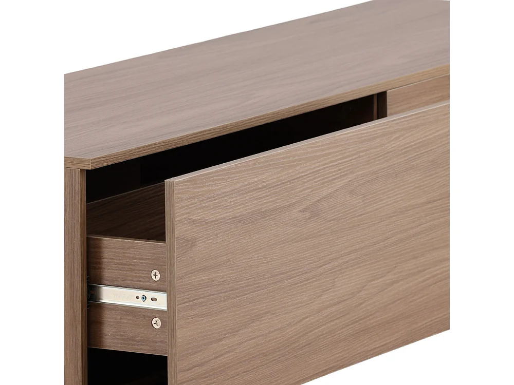 Meuble TV en Bois "Frihamn" 160cm Noyer