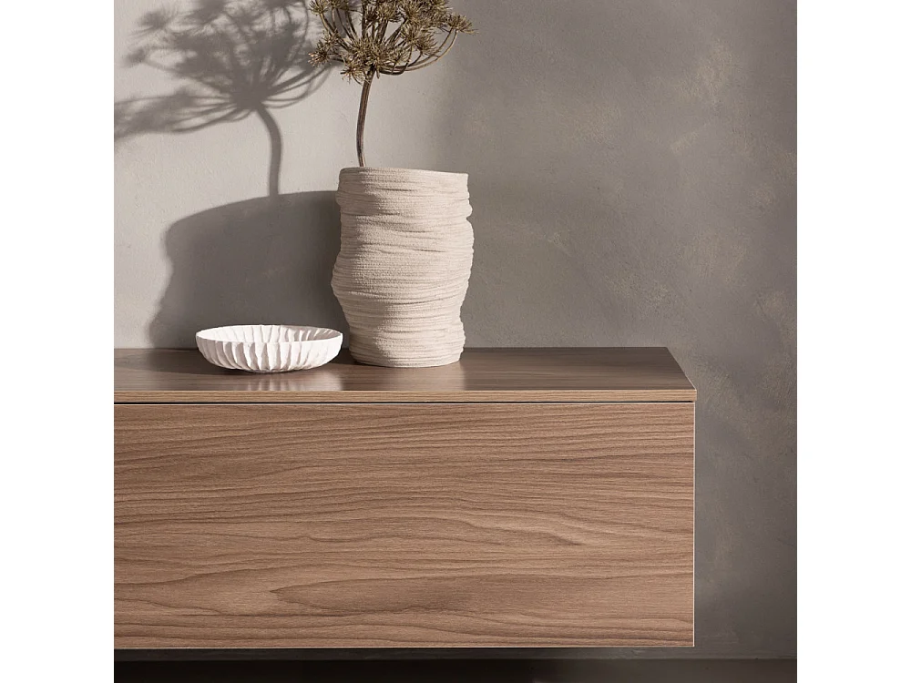 Meuble TV en Bois "Frihamn" 160cm Noyer