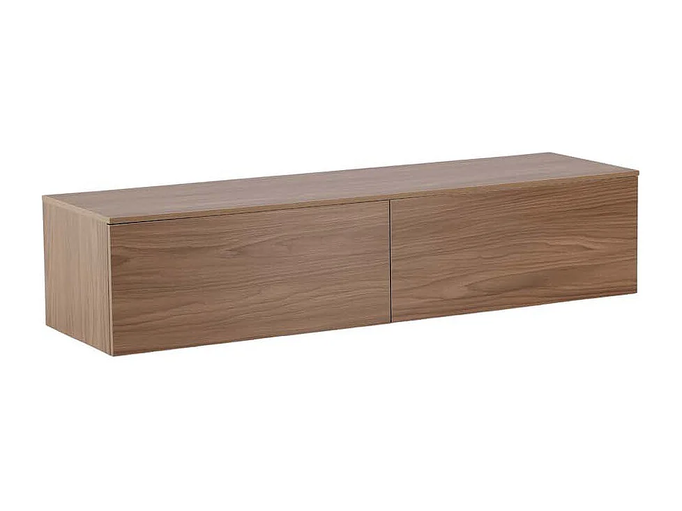 Meuble TV en Bois "Frihamn" 160cm Noyer