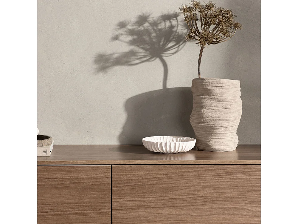 Meuble TV en Bois "Frihamn" 160cm Noyer