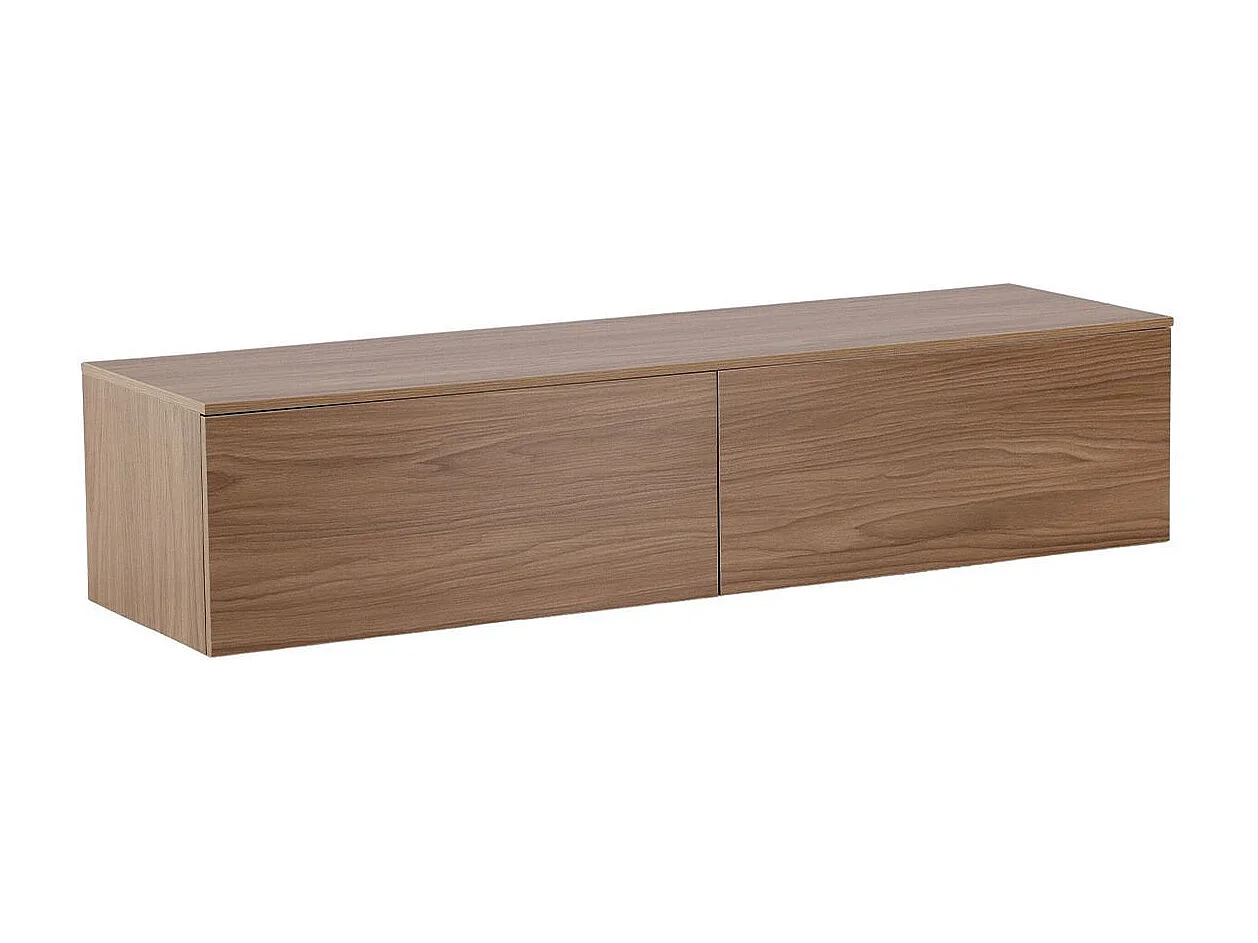 Meuble TV en Bois "Frihamn" 160cm Noyer