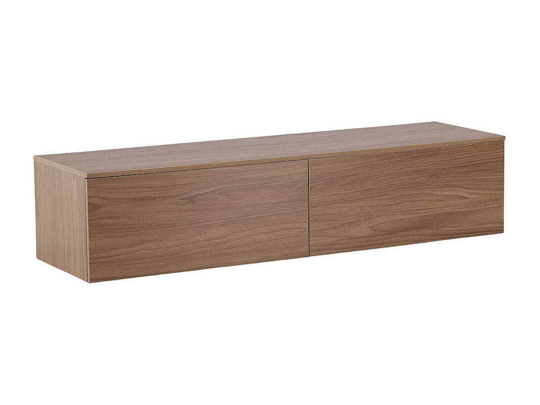 Meuble TV en Bois "Frihamn" 160cm Noyer