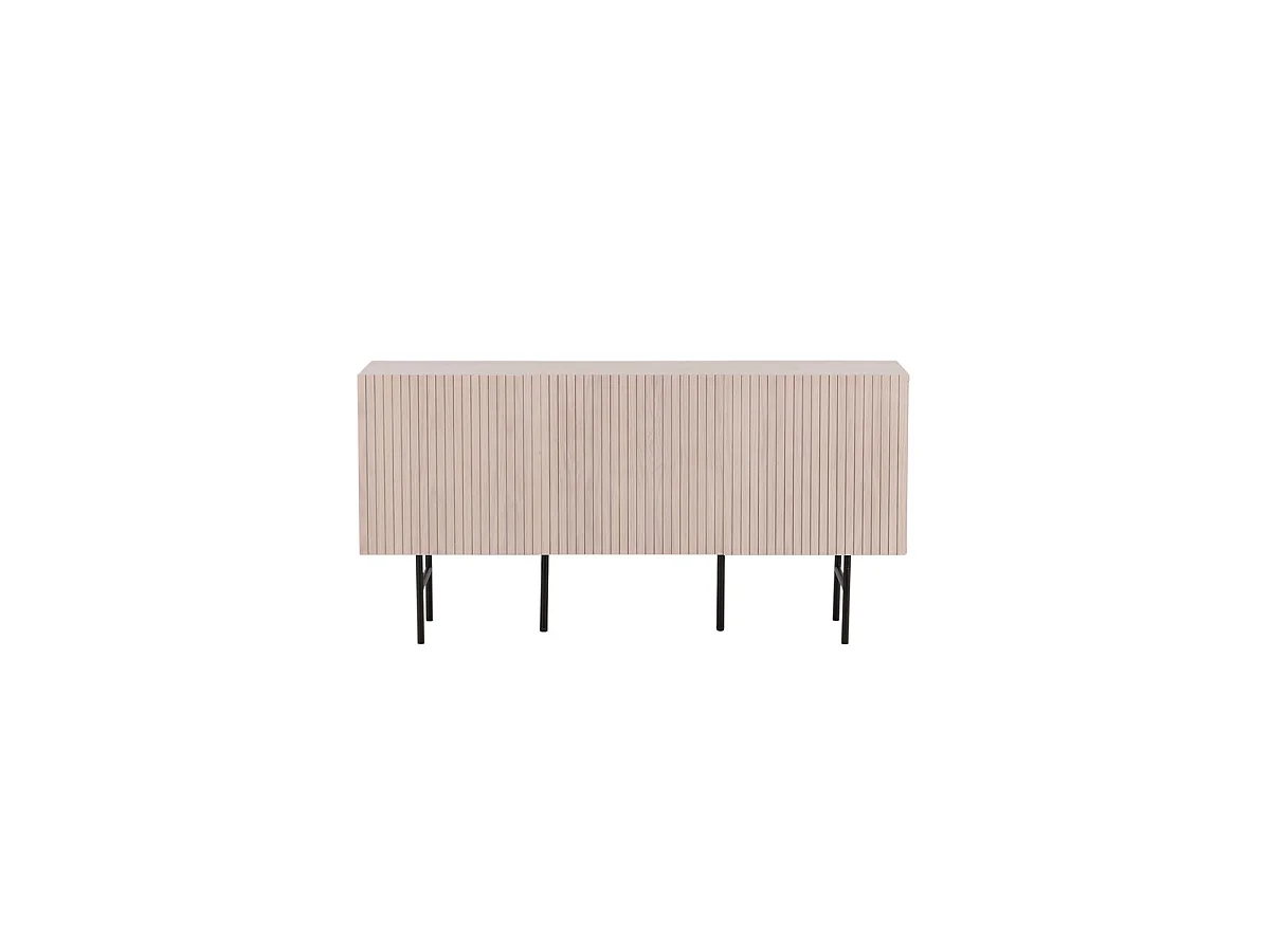 Bahut Design Nervuré "Bjorkon" 150cm Naturel