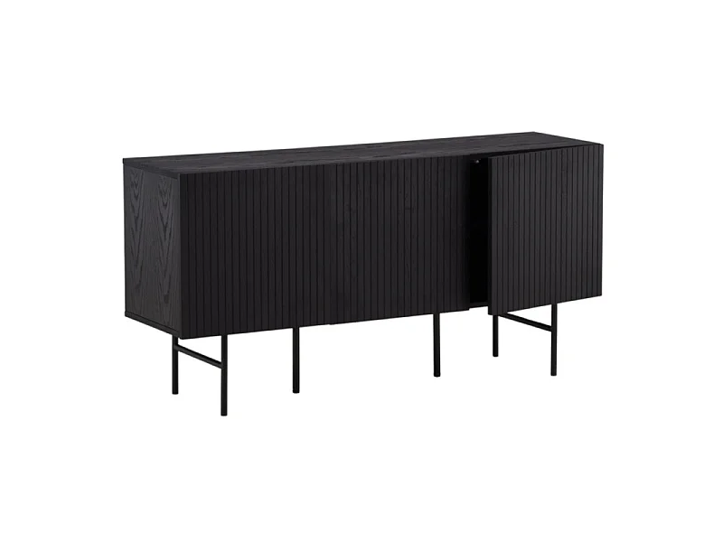 Bahut Design Nervuré "Bjorkon" 150cm Naturel