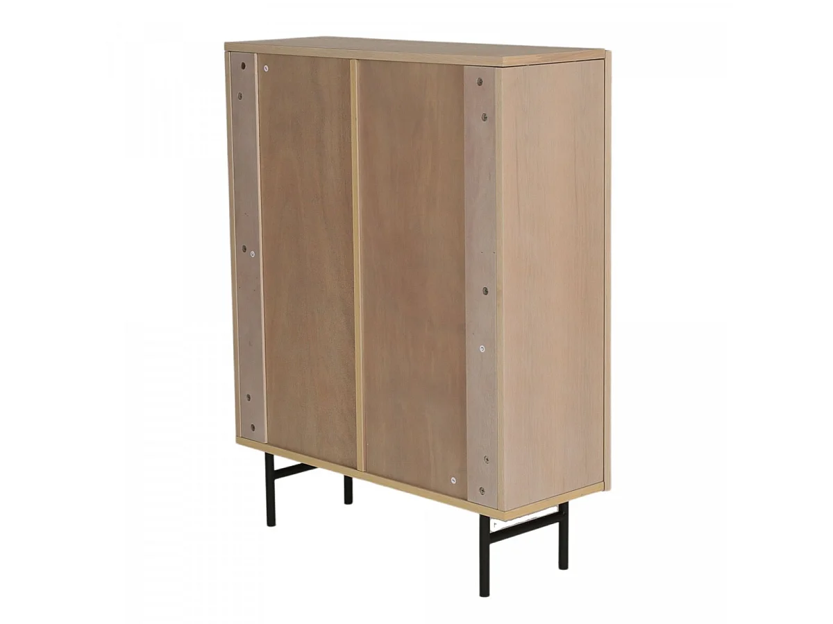 Buffet Design Nervuré "Bjorkon" 103cm Naturel