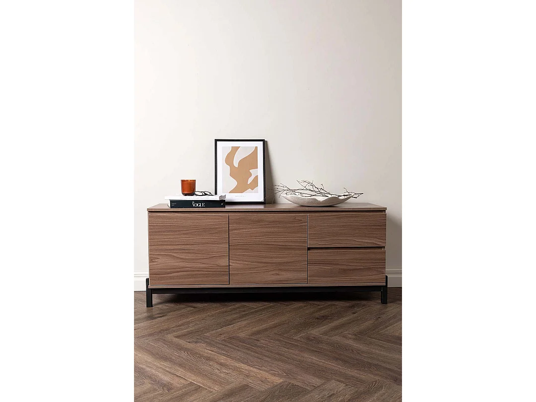 Corpus Sideboard 2 Türen 2 Schubladen Nussbaum dekor.