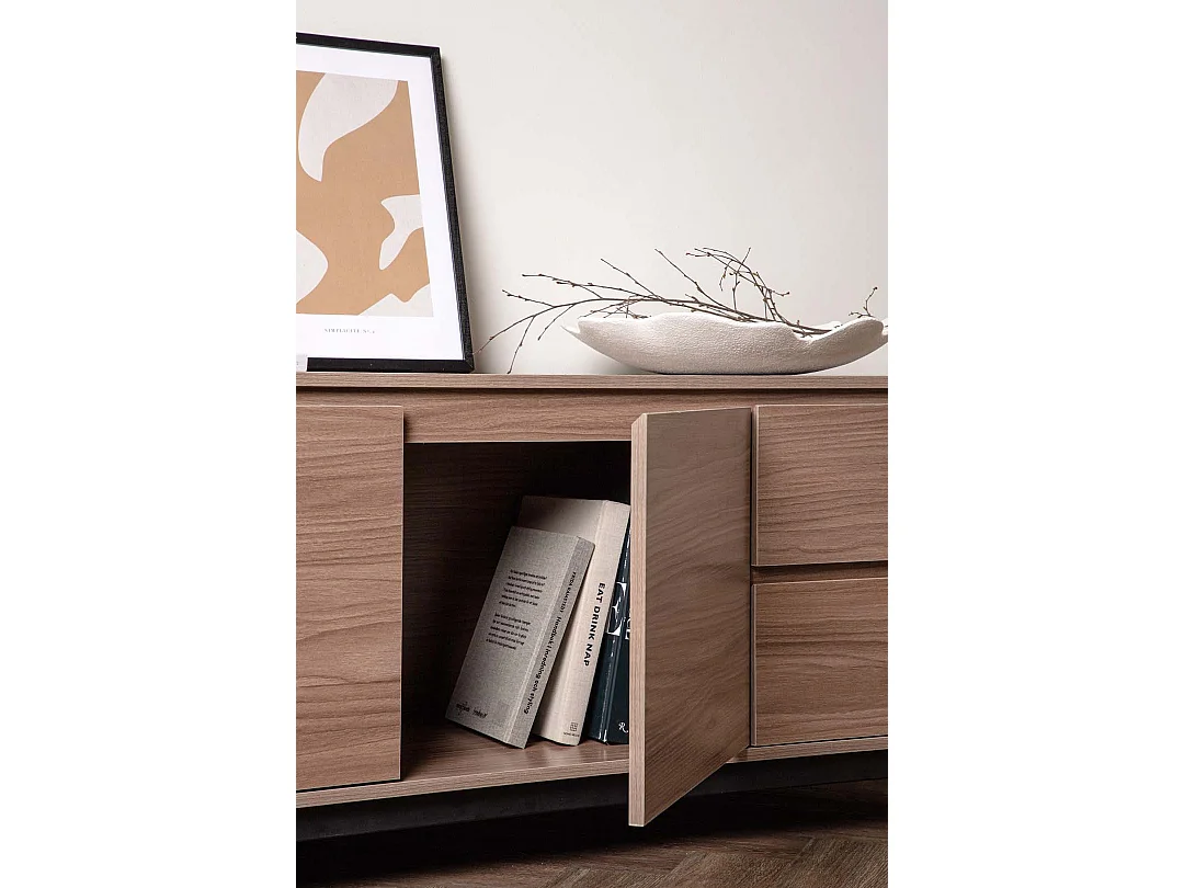 Corpus Sideboard 2 Türen 2 Schubladen Nussbaum dekor.