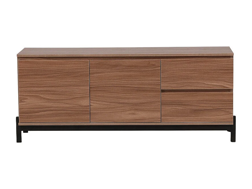 Meuble TV 2 Portes & 2 Tiroirs "Corpus" 138cm Marron