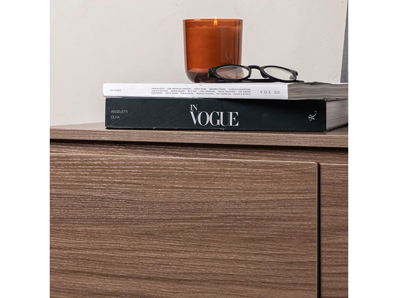 Meuble TV 2 Portes & 2 Tiroirs "Corpus" 138cm Marron