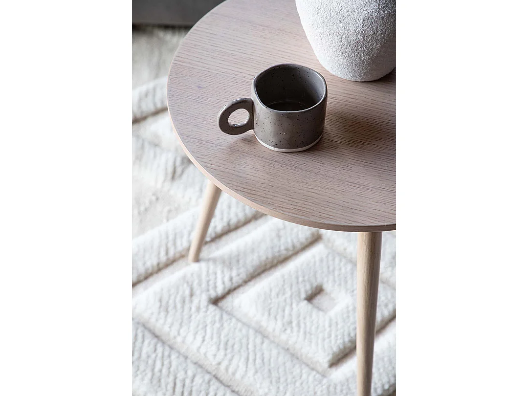 Table d'Appoint Design "Askim" 50cm Naturel