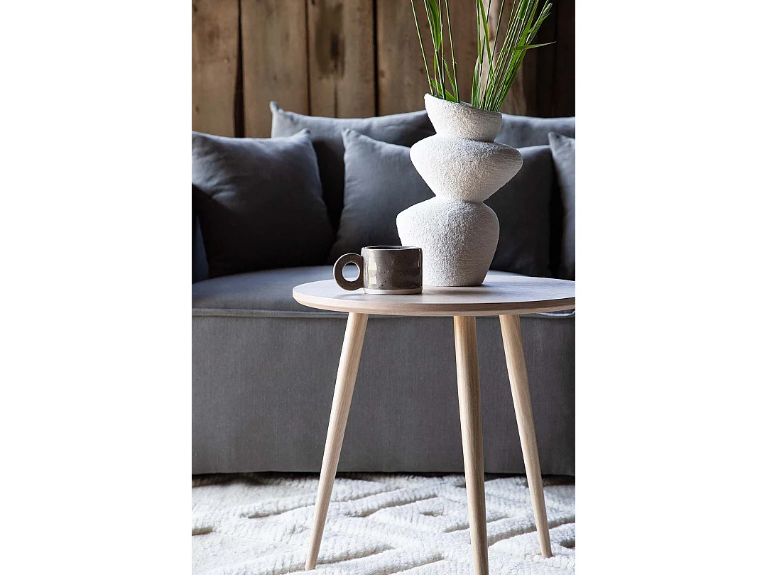 Table d'Appoint Design "Askim" 50cm Naturel