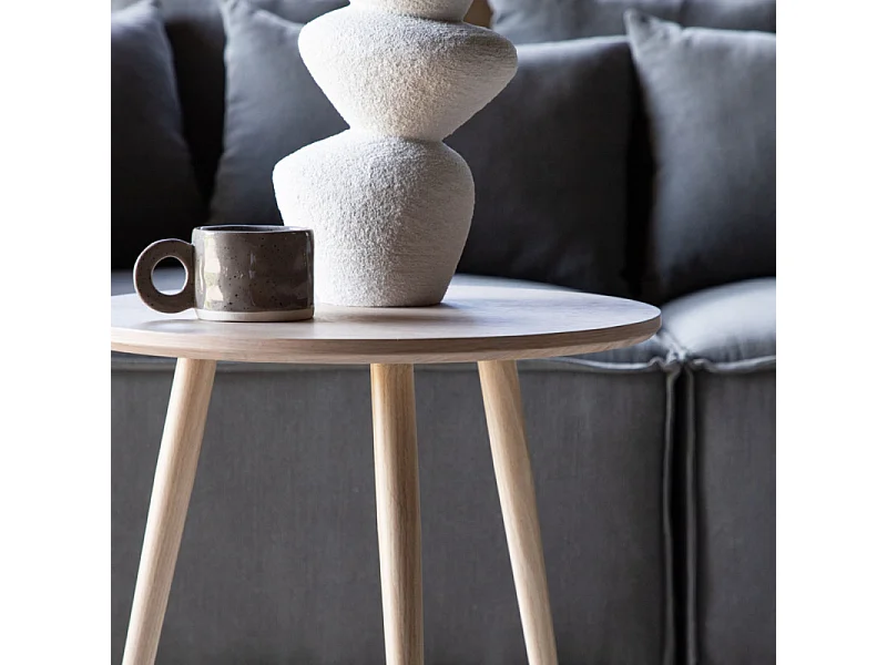 Table d'Appoint Design "Askim" 50cm Naturel