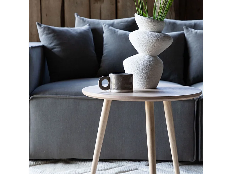 Table d'Appoint Design "Askim" 50cm Naturel