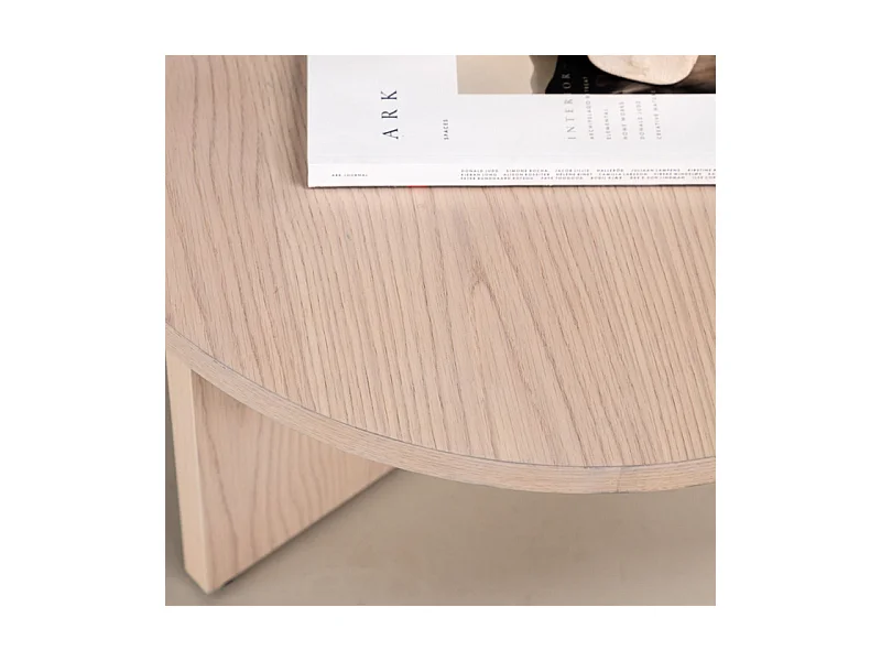 Table Basse Ronde "Salto" 85cm Naturel