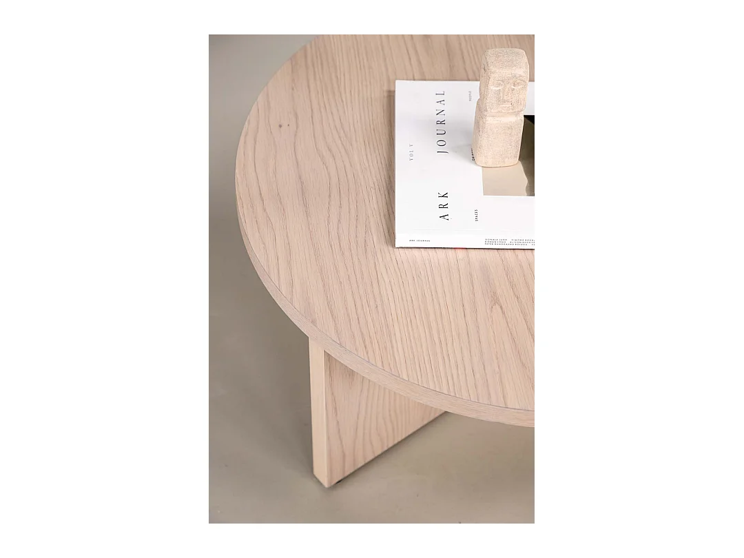 Table Basse Ronde "Salto" 85cm Naturel