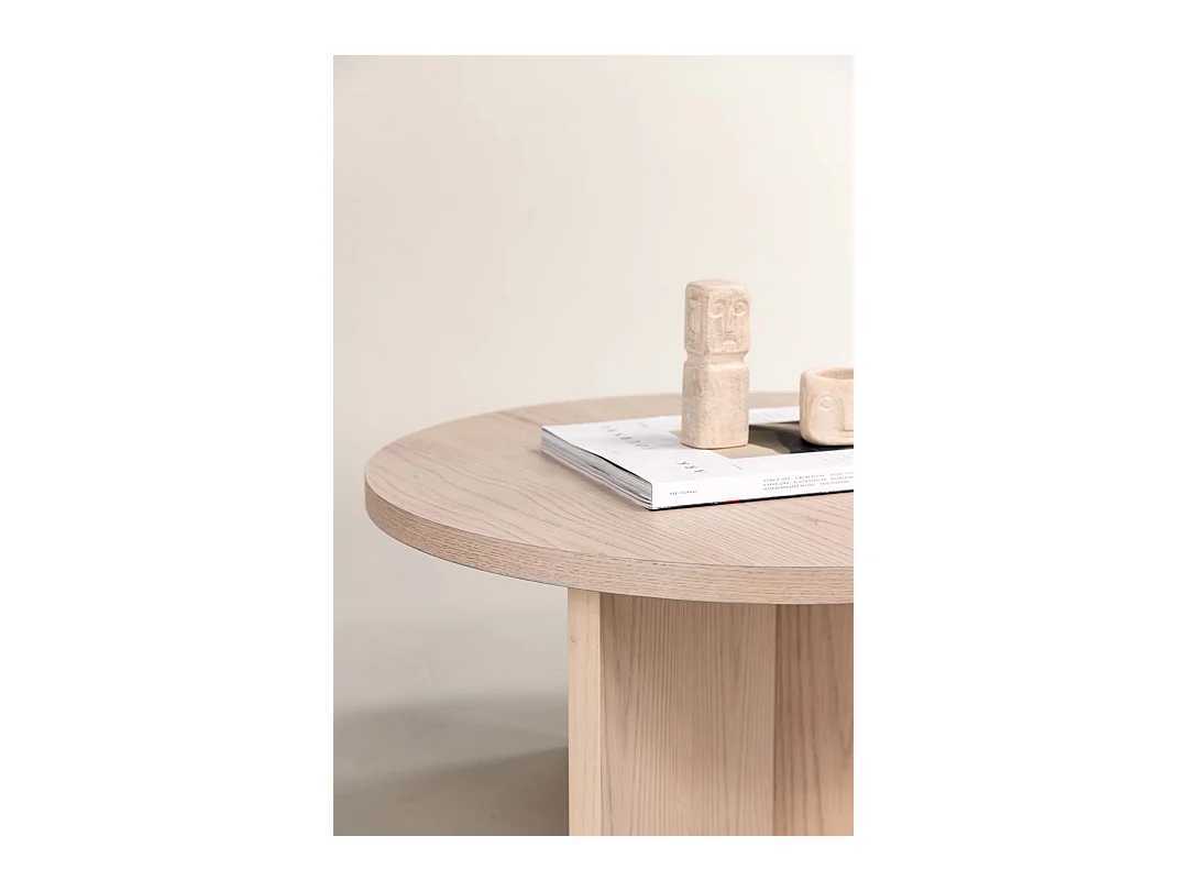 Table Basse Ronde "Salto" 85cm Naturel