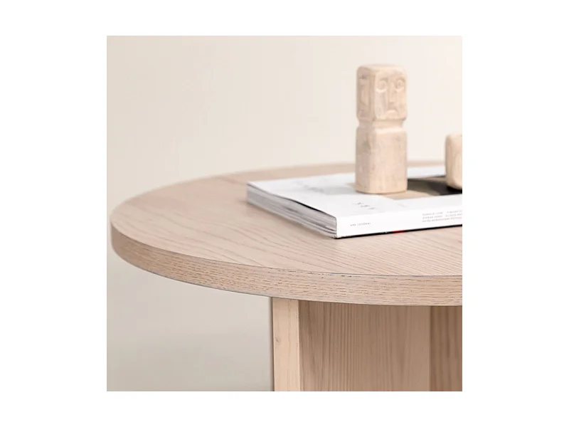 Table Basse Ronde "Salto" 85cm Naturel