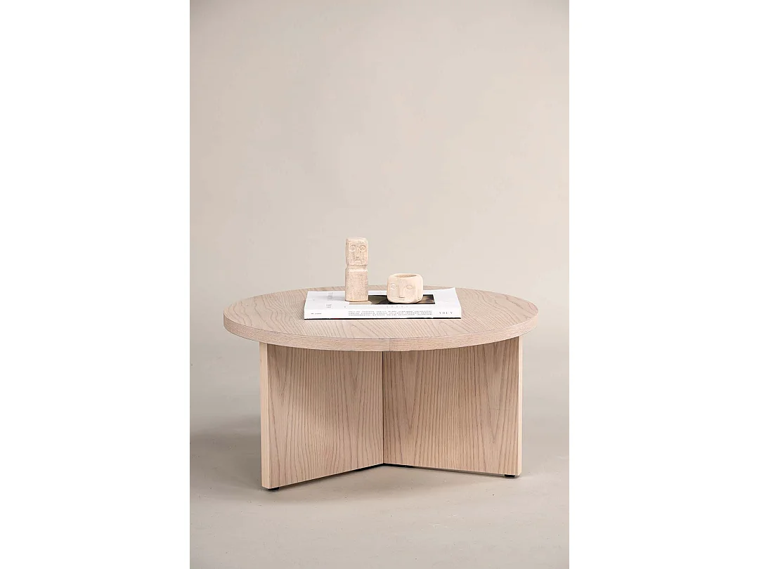 Table Basse Ronde "Salto" 85cm Naturel