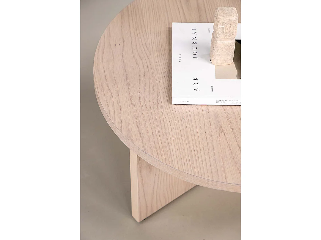 Table Basse Ronde "Salto" 85cm Naturel