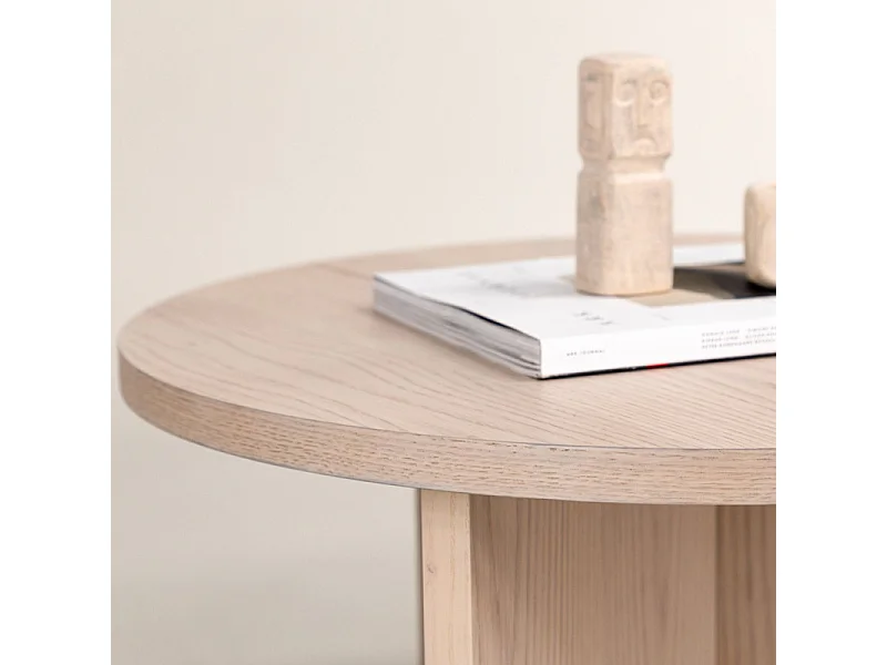 Table Basse Ronde "Salto" 85cm Naturel