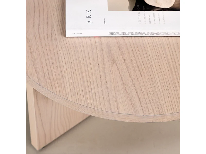 Table Basse Ronde "Salto" 85cm Naturel