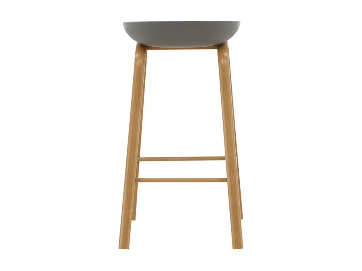 Decatur barstoel grijs, eik decor.